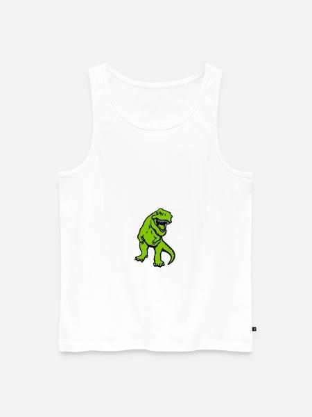T-Rex - Männer Premium Bio Tank Top - Weiß