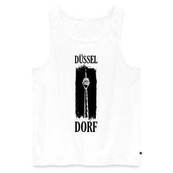 Düsseldorf TV Tower Skyline Germany Germany - Men's Premium Organic Tank Top - white - Front - AI Model Male 178 light (178cm)