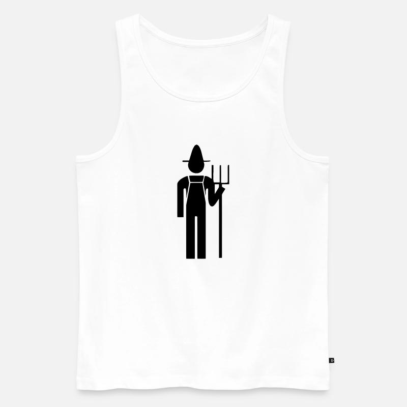 Paysan (vectoriel) - Männer Premium Bio Tank Top - Weiß