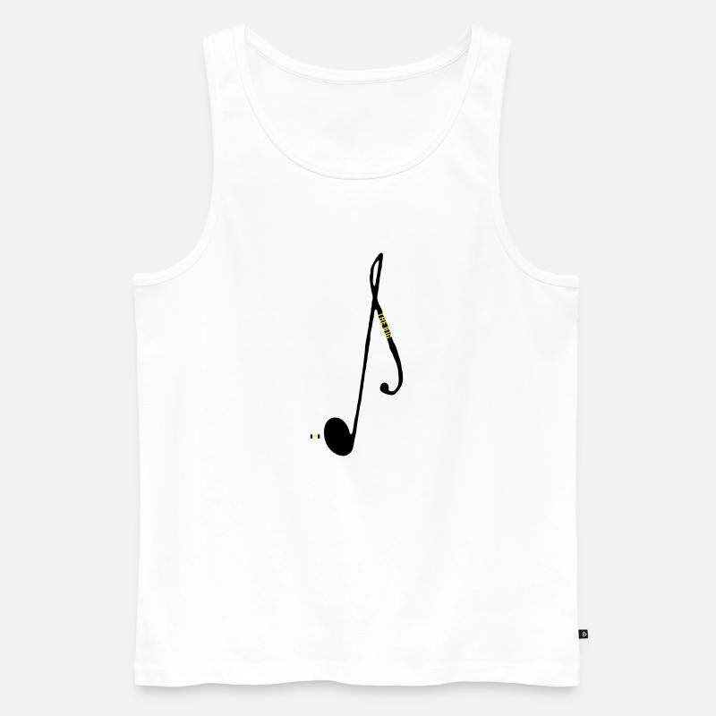 the big note - Männer Premium Bio Tank Top - Weiß