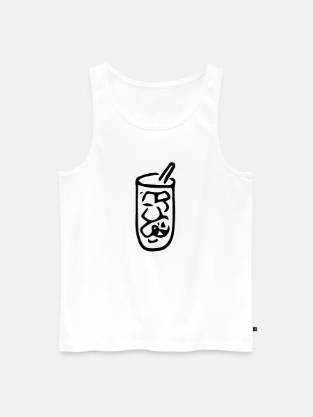 Eistee,Zitrone,Eiswürfel,Alkohol,Tee,Soda,Eis - Männer Premium Bio Tank Top - Weiß