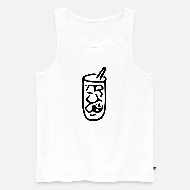 Eistee,Zitrone,Eiswürfel,Alkohol,Tee,Soda,Eis - Männer Premium Bio Tank Top - Weiß