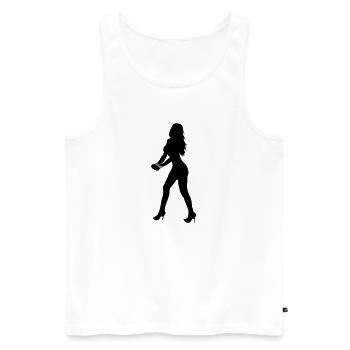 bondage_girly2 - Débardeur bio Premium Homme - blanc - Devant - AI Model Male 178 light (178cm)