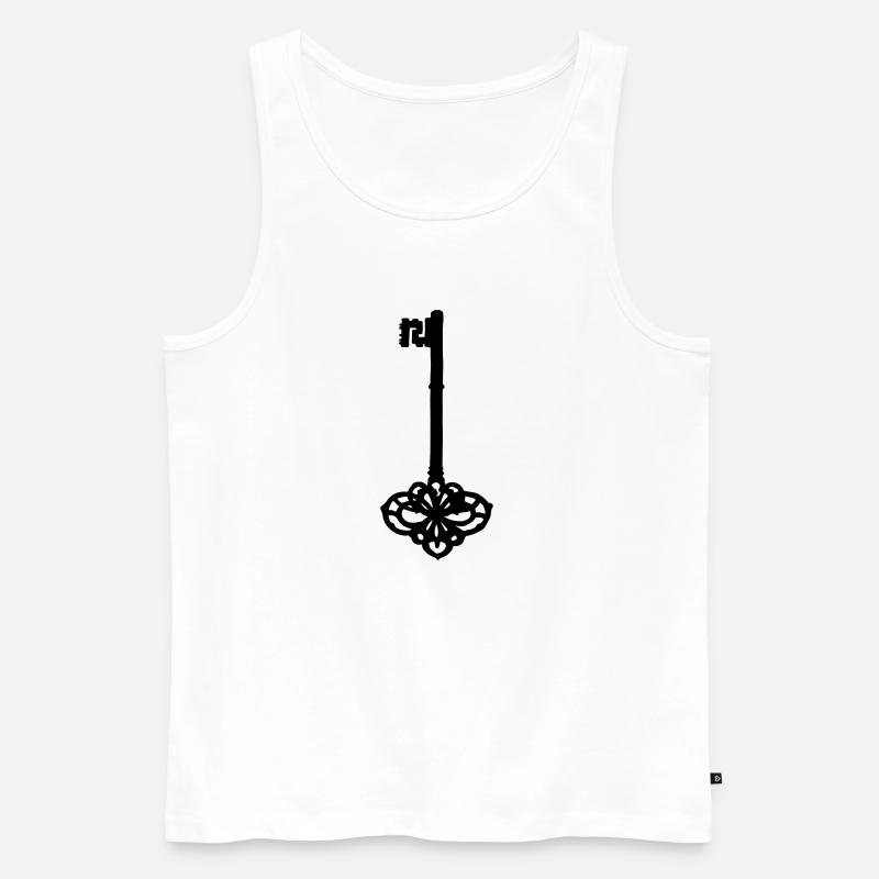 key_1 - Männer Premium Bio Tank Top - Weiß