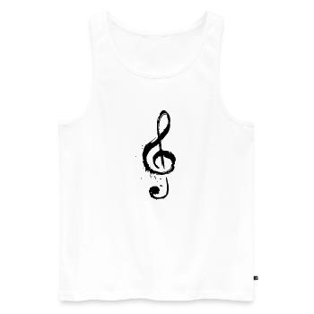 Clefs - Débardeur bio Premium Homme - blanc - Devant - Michal (187cm)