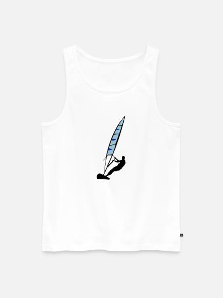 windsurfing - Men's Premium Organic Tank Top - white