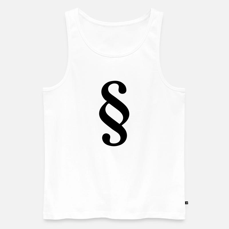 Paragraph Icon - Männer Premium Bio Tank Top - Weiß