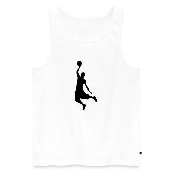 basketball - Débardeur bio Premium Homme - blanc - Devant - Michal (187cm)