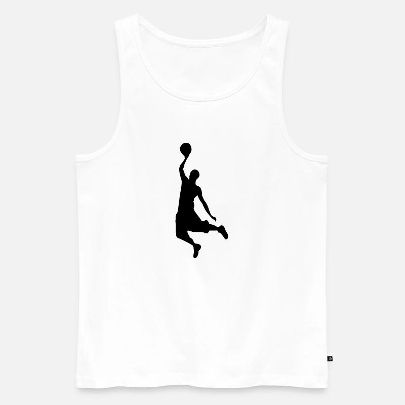 basketball - Männer Premium Bio Tank Top - Weiß