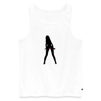 sexy tanga girl - Männer Premium Bio Tank Top - Weiß - Vorne - AI Model Male 178 light (178cm)