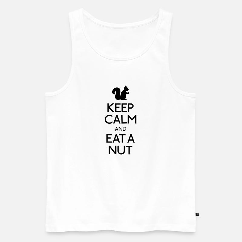 Keep Calm Eichhörnchen - Männer Premium Bio Tank Top - Weiß
