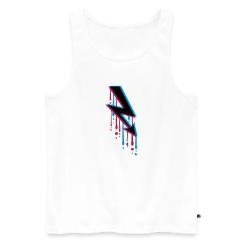 tropfen graffiti 3d elektrisch blitz strom energie - Männer Premium Bio Tank Top - Weiß - Vorne - AI Model Male 178 light (178cm)