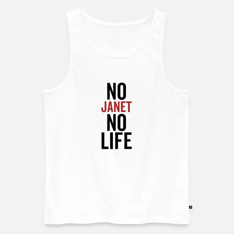 Nein Janet Kein Leben - Männer Premium Bio Tank Top - Weiß