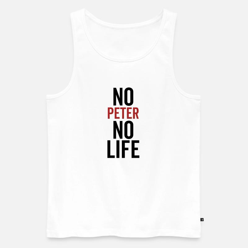 Nein Peter Kein Leben - Männer Premium Bio Tank Top - Weiß