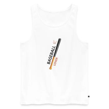 Baseball lover - Men's Premium Organic Tank Top - white - Front - Michal (187cm)