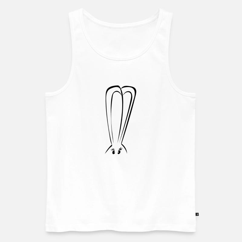 Hase - Männer Premium Bio Tank Top - Weiß