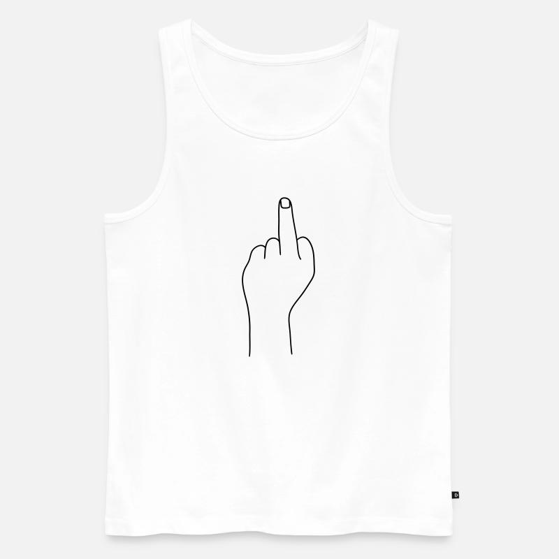stinkefinger 2 - Männer Premium Bio Tank Top - Weiß