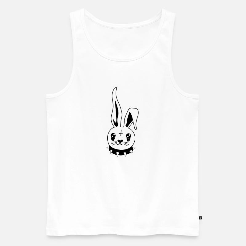 Emo Hase - Männer Premium Bio Tank Top - Weiß