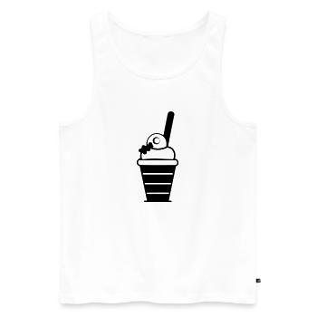 Ice Sundae - Men's Premium Organic Tank Top - white - Front - AI Model Male 178 light (178cm)