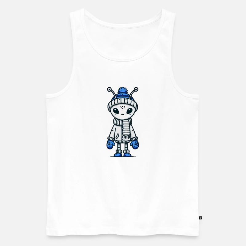 alien comic - Männer Premium Bio Tank Top - Weiß