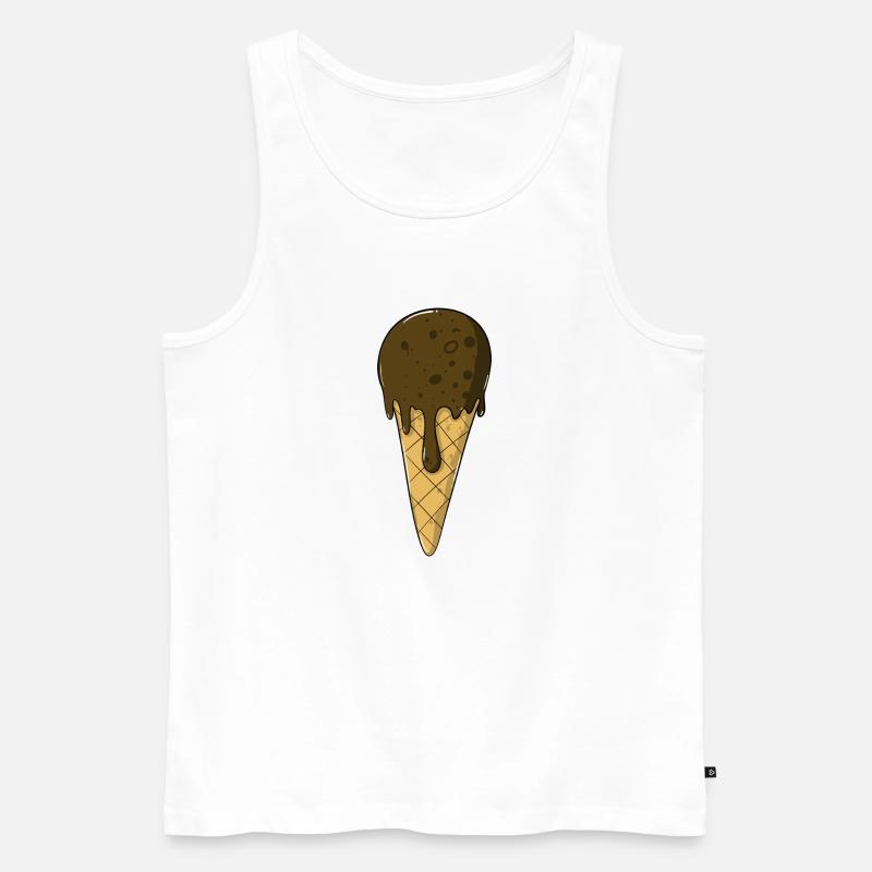 Eis | Schoko Eiscreme | Iceceam - Männer Premium Bio Tank Top - Weiß