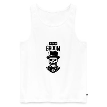 Team Groom Skeleton - Débardeur bio Premium Homme - blanc - Devant - Michal (187cm)