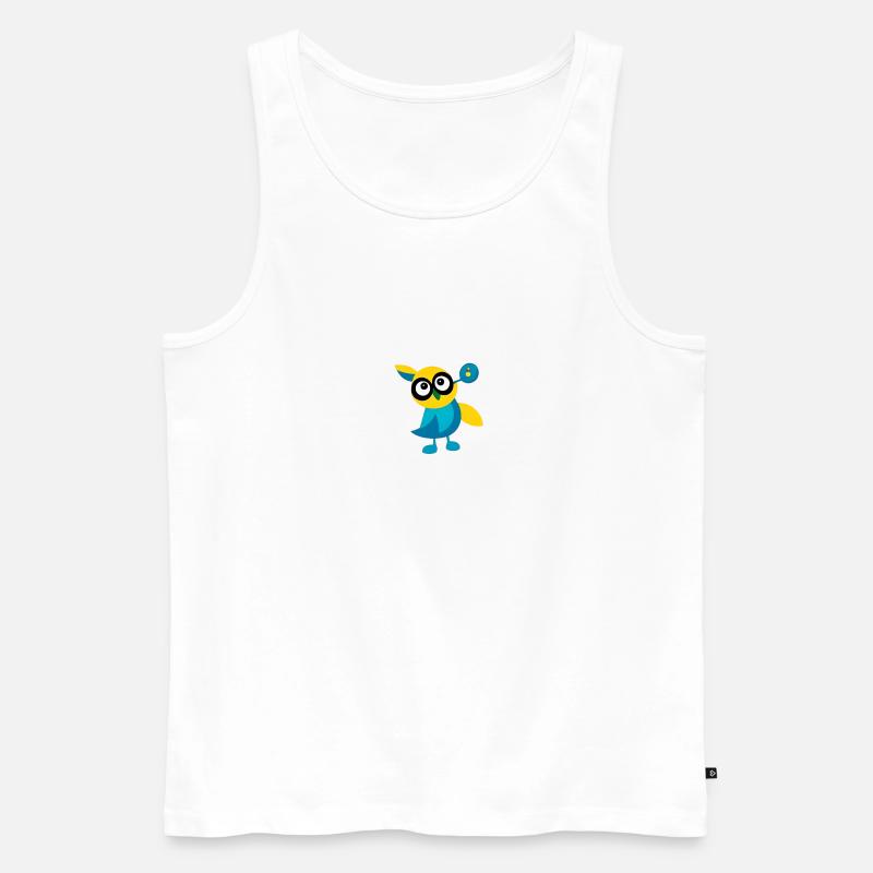 Bunte niedliche Visions Vogel - Männer Premium Bio Tank Top - Weiß