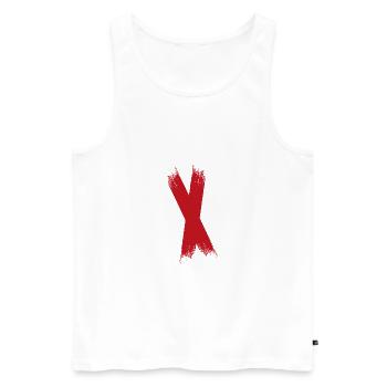 Color blob splash paint painter gift cross red - Men's Premium Organic Tank Top - white - Front - AI Model Male 178 light (178cm)