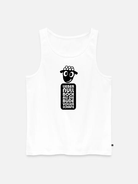 Null Bock - Männer Premium Bio Tank Top - Weiß