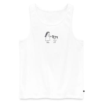 Mutter und Tochter - Männer Premium Bio Tank Top - Weiß - Vorne - Michal (187cm)
