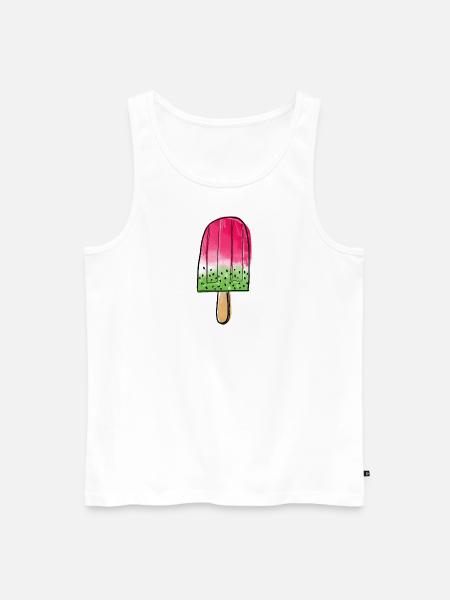Icecream Watermelon - Männer Premium Bio Tank Top - Weiß