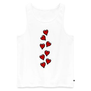 Herzen Love Symbol - Männer Premium Bio Tank Top - Weiß - Vorne - Michal (187cm)