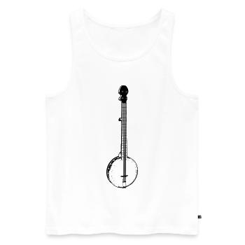 Bluegrass Musik - Männer Premium Bio Tank Top - Weiß - Vorne - Michal (187cm)
