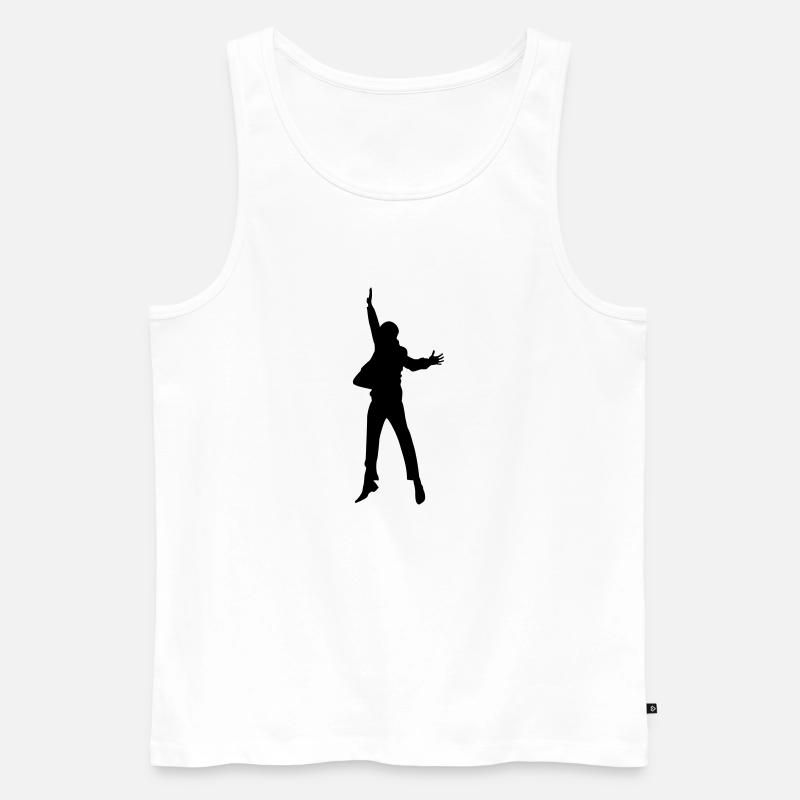 Jump High - Männer Premium Bio Tank Top - Weiß