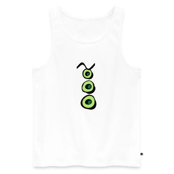 tentakel_p - Männer Premium Bio Tank Top - Weiß - Vorne - AI Model Male 178 light (178cm)