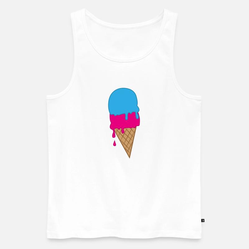 ice creme - Männer Premium Bio Tank Top - Weiß