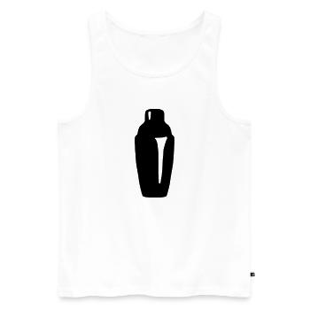 Cocktail Shaker - Débardeur bio Premium Homme - blanc - Devant - Michal (187cm)