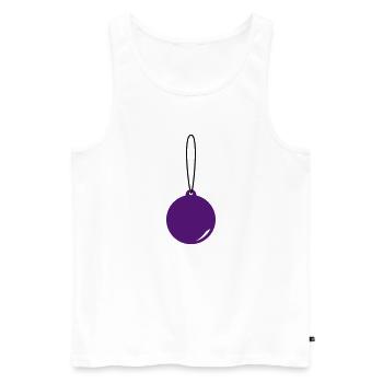 Boule de Noël / / christmas ball / / ballon - Débardeur bio Premium Homme - blanc - Devant - Michal (187cm)