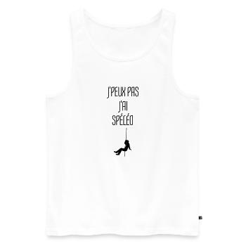 Caver Speleology Speläologie Spéléo Spéléologue - Men's Premium Organic Tank Top - white - Front - AI Model Male 178 light (178cm)
