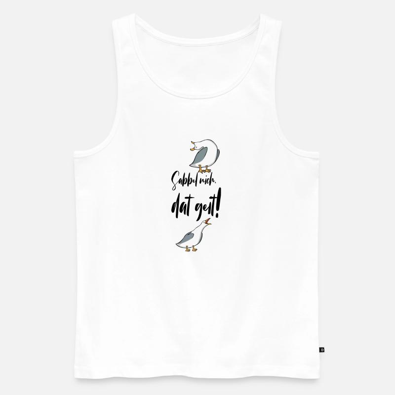 Sabbel nich dat geit - Männer Premium Bio Tank Top - Weiß