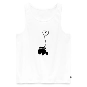 A heart for tractors Gift idea Tractor drivers - Men's Premium Organic Tank Top - white - Front - Michal (187cm)