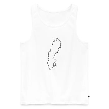 Schweden Suède - Débardeur bio Premium Homme - blanc - Devant - AI Model Male 178 light (178cm)
