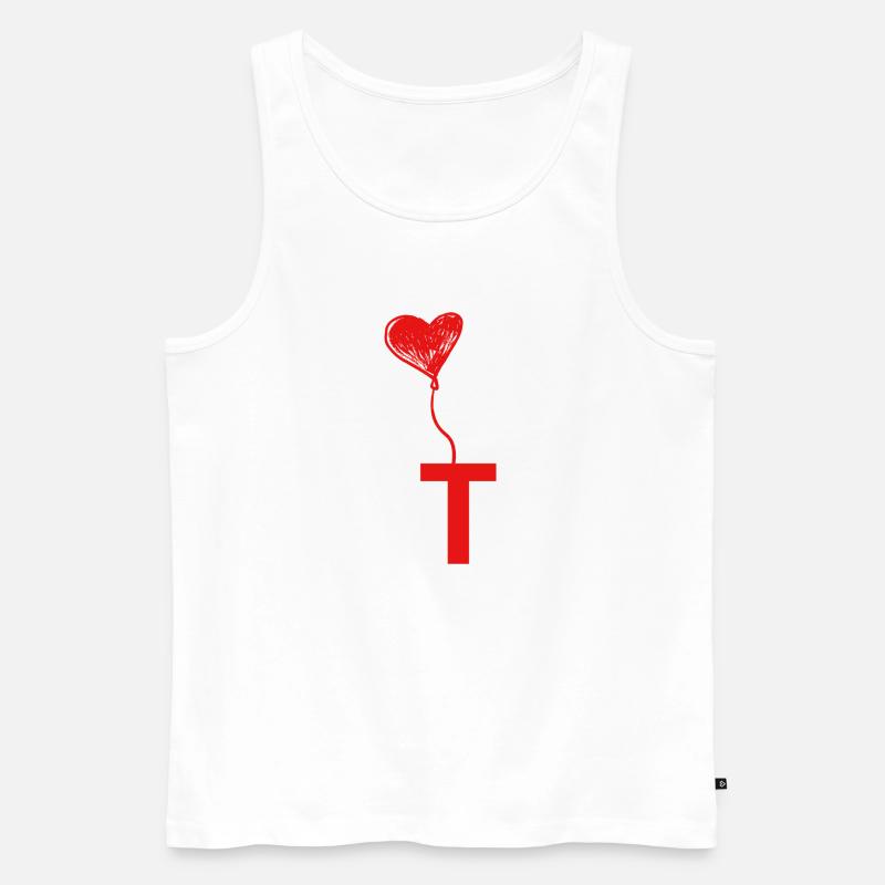Brief an das Herz - Männer Premium Bio Tank Top - Weiß