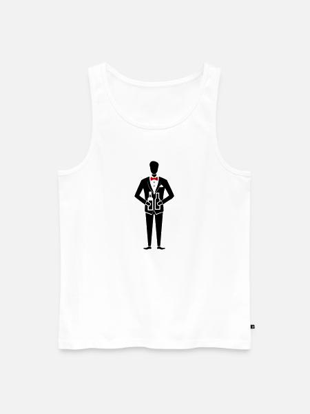 Enterrement de vie de garçon Marié Enterrement de vie de garçon - Débardeur bio Premium Homme - blanc