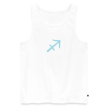 Schütze Tierkreiszeichen Pastel Blau - Männer Premium Bio Tank Top - Weiß - Vorne - Michal (187cm)