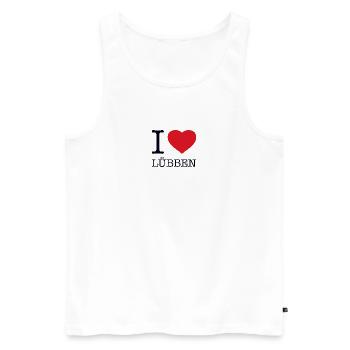 J’ADORE LÜBBEN - Débardeur bio Premium Homme - blanc - Devant - Michal (187cm)