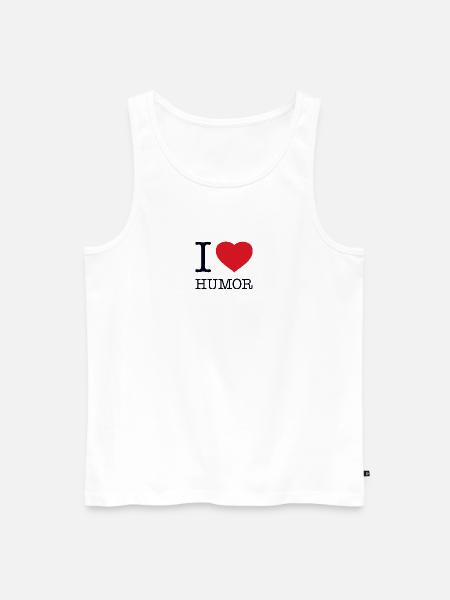 J’ADORE L’HUMOUR - Débardeur bio Premium Homme - blanc