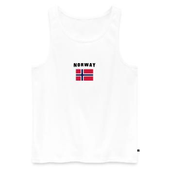 Norway Flag - Débardeur bio Premium Homme - blanc - Devant - Michal (187cm)