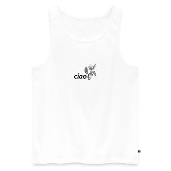 ciao kakao - Männer Premium Bio Tank Top - Weiß - Vorne - Michal (187cm)