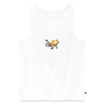 Octopus Style - Männer Premium Bio Tank Top - Weiß - Vorne - Michal (187cm)